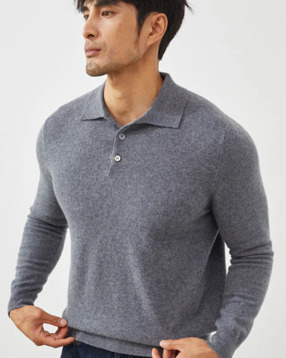 Ponza Cashmere Polo Knit Sweater