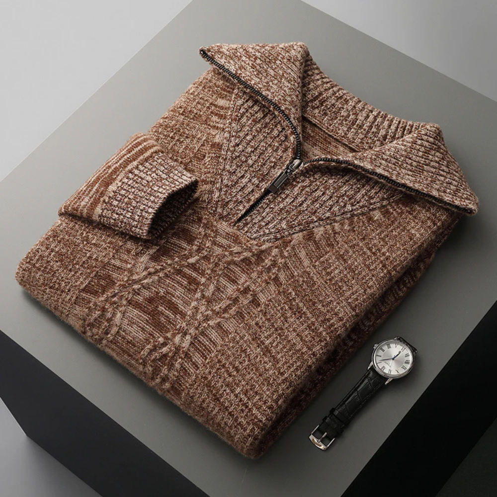 Taranto Merino Wool Zippered Sweater