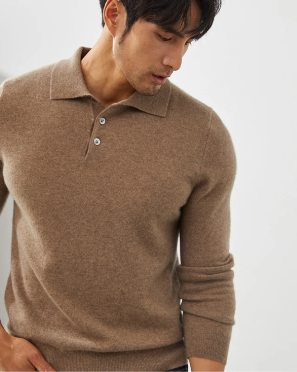 Ponza Cashmere Polo Knit Sweater
