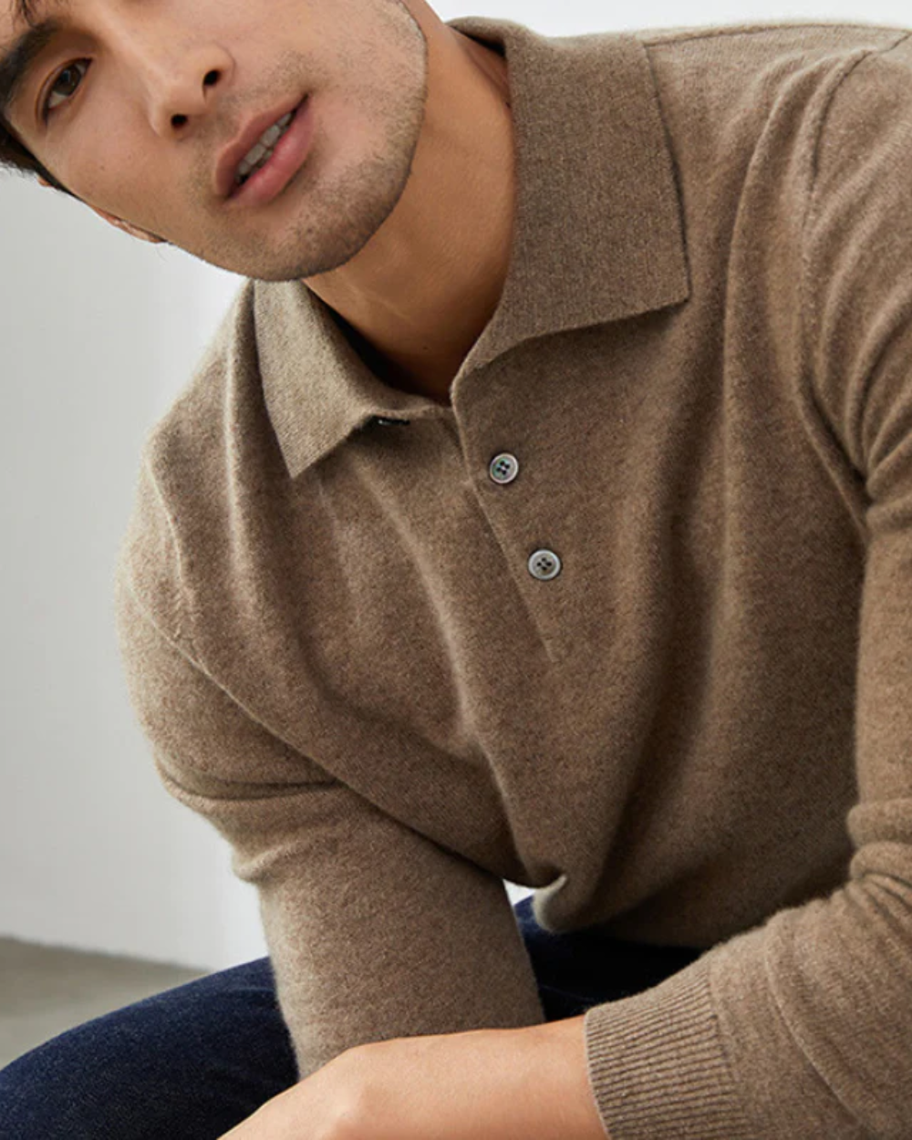Ponza Cashmere Polo Knit Sweater