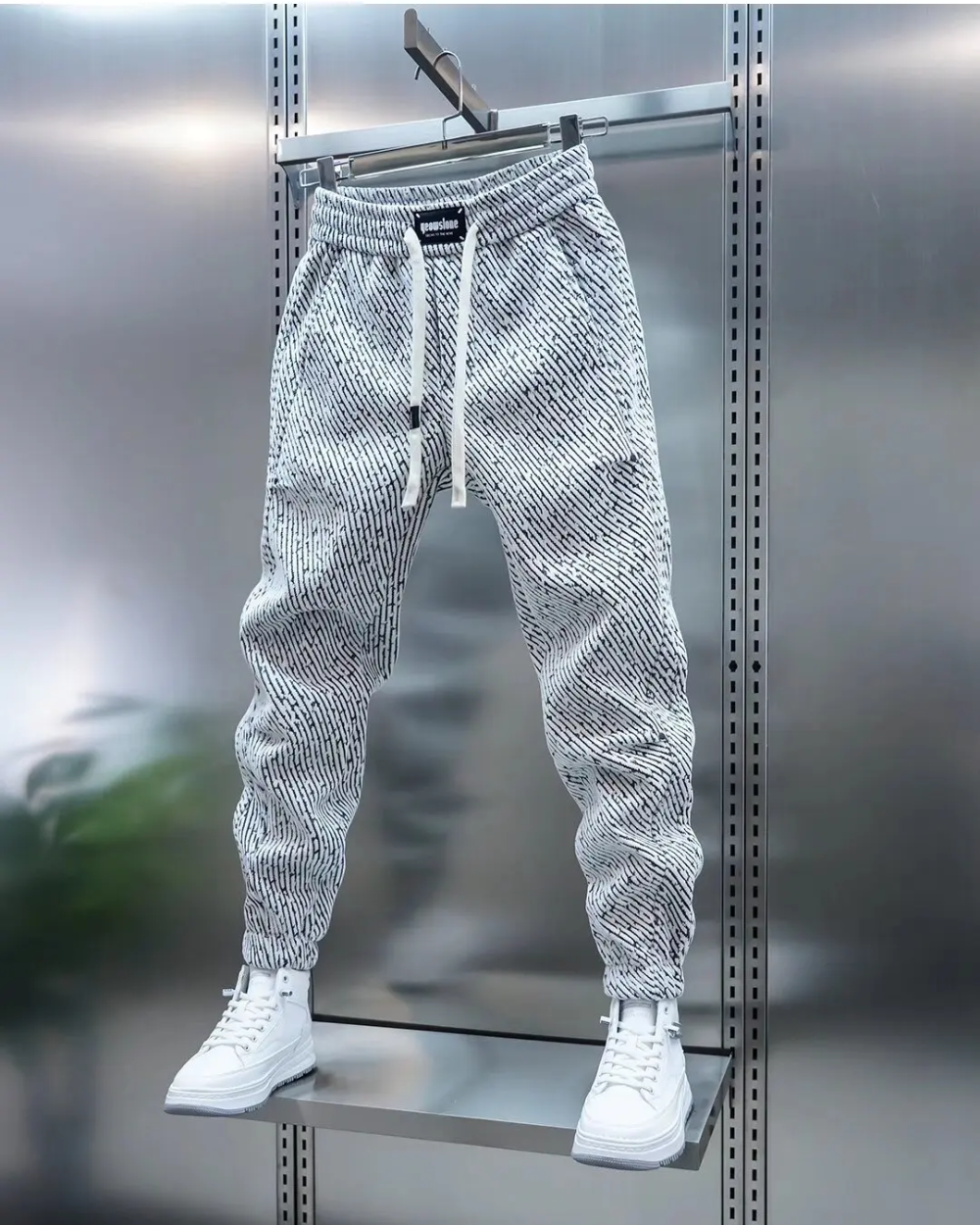 Patterned Casual Trousers