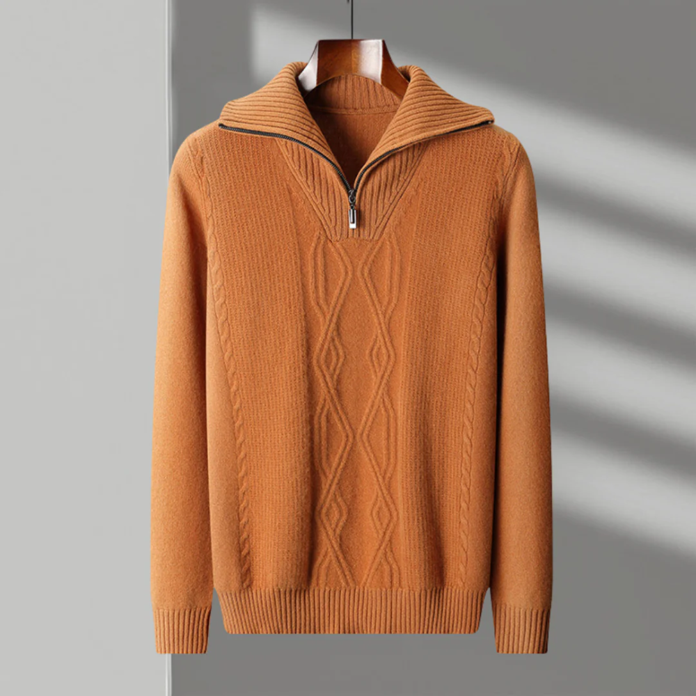 Taranto Merino Wool Zippered Sweater