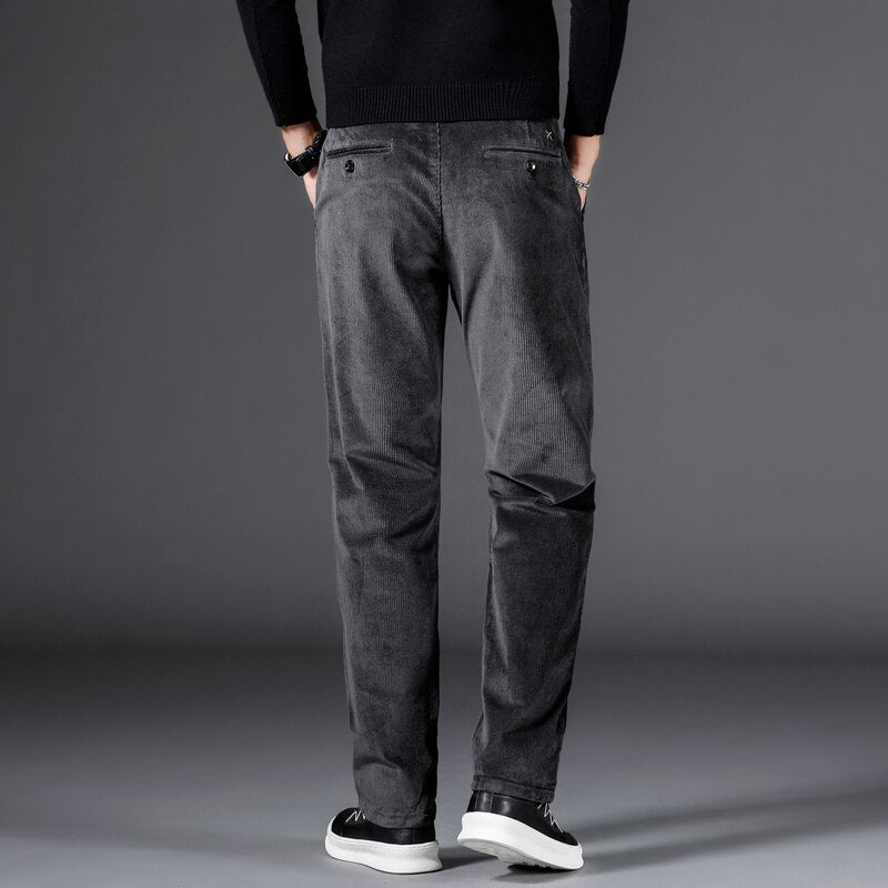 | Mid-High Waist Corduroy Pants