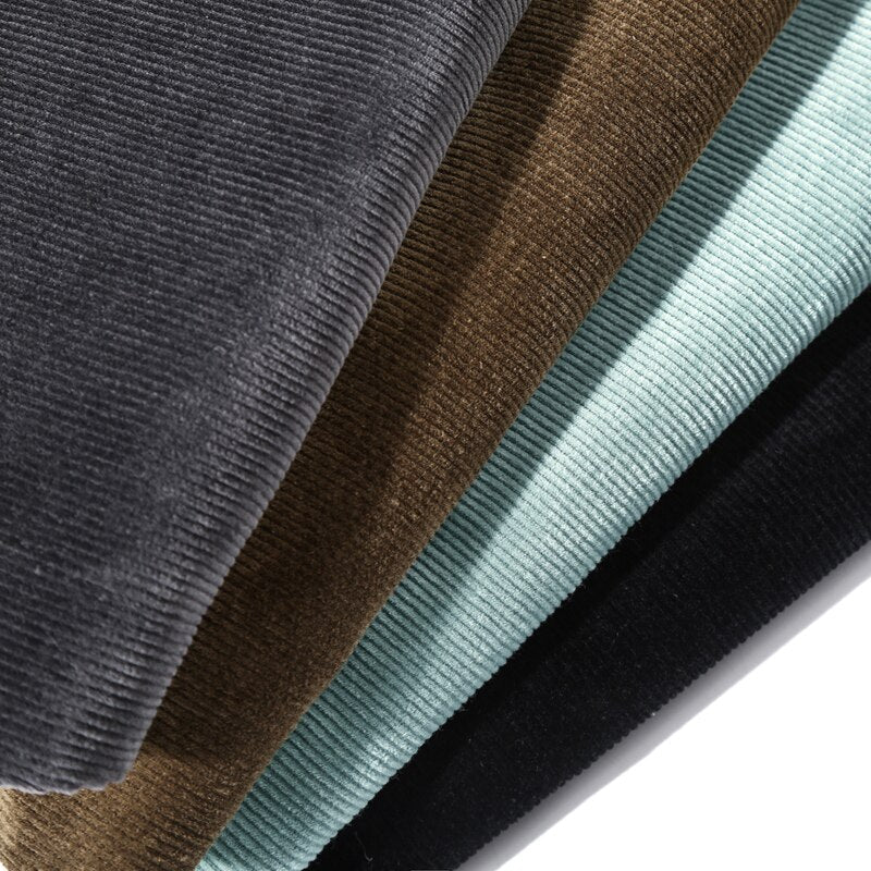 | Mid-High Waist Corduroy Pants