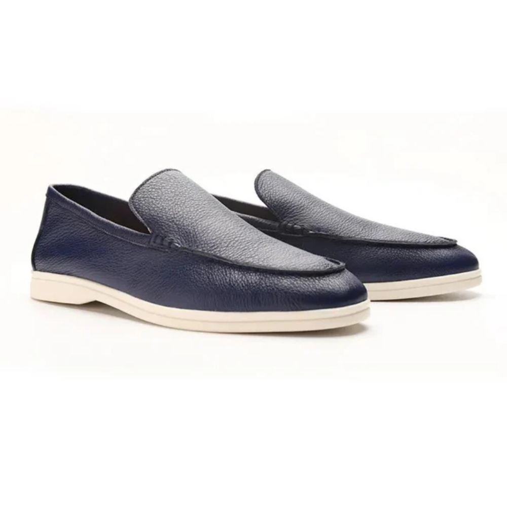 Cowhide Leather Slip-On Shoes