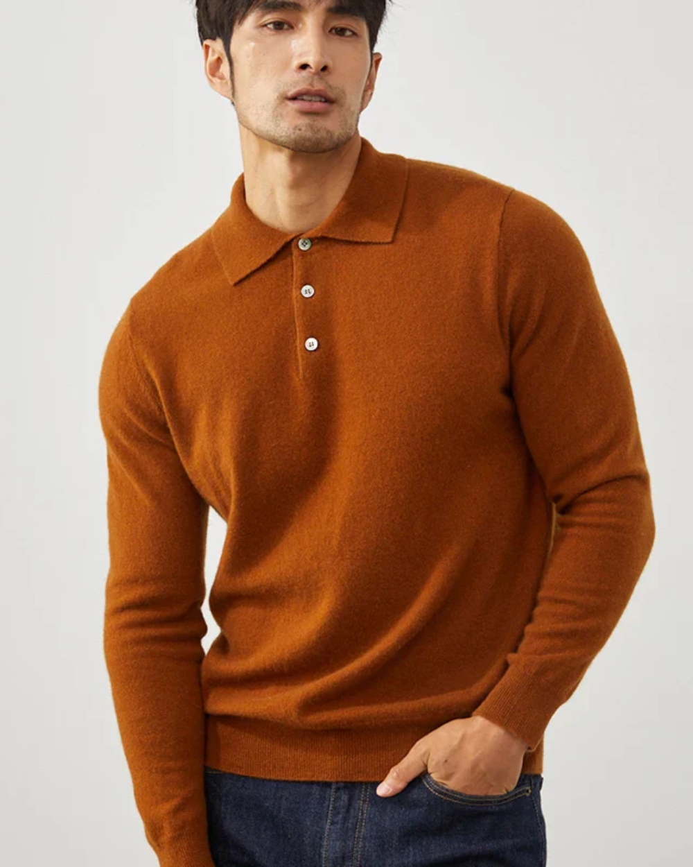 Ponza Cashmere Polo Knit Sweater