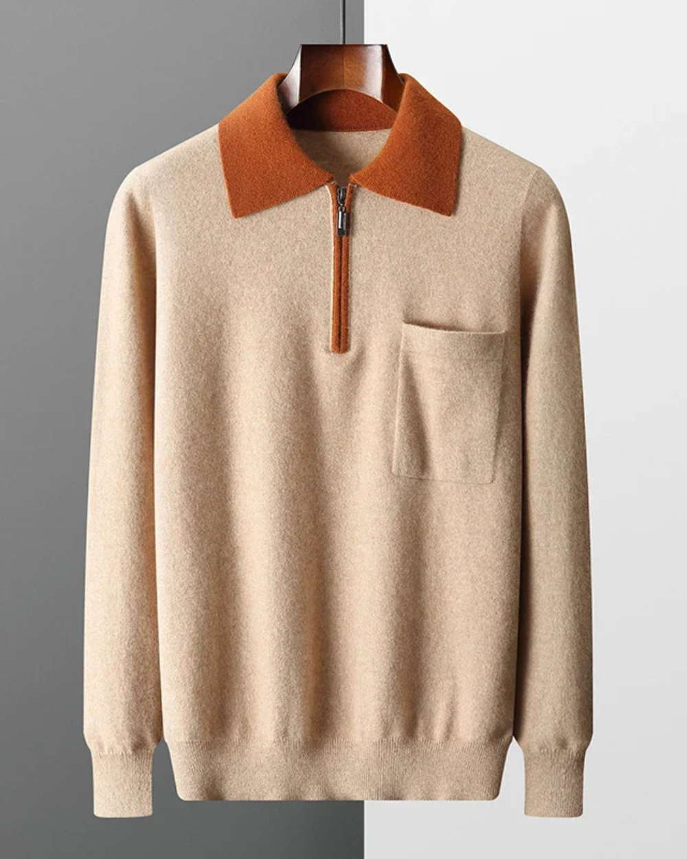 Castelle Cashmere Zip Polo
