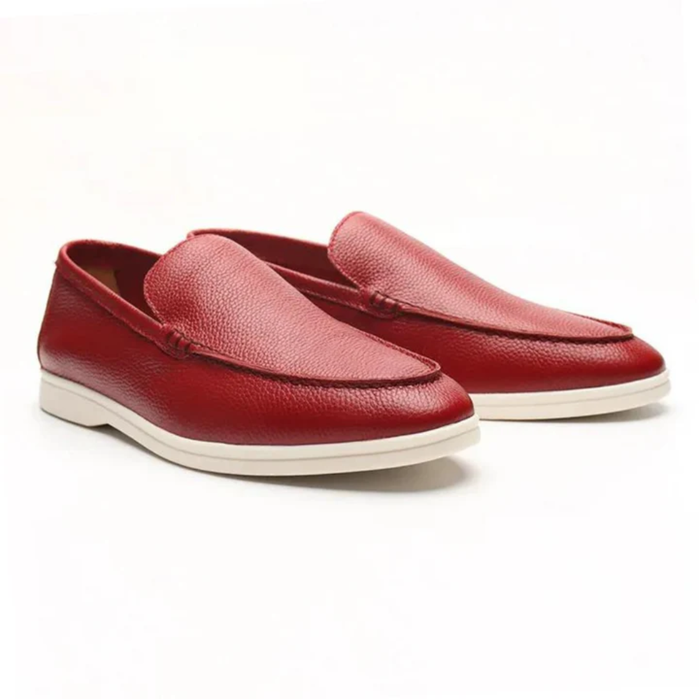 Cowhide Leather Slip-On Shoes