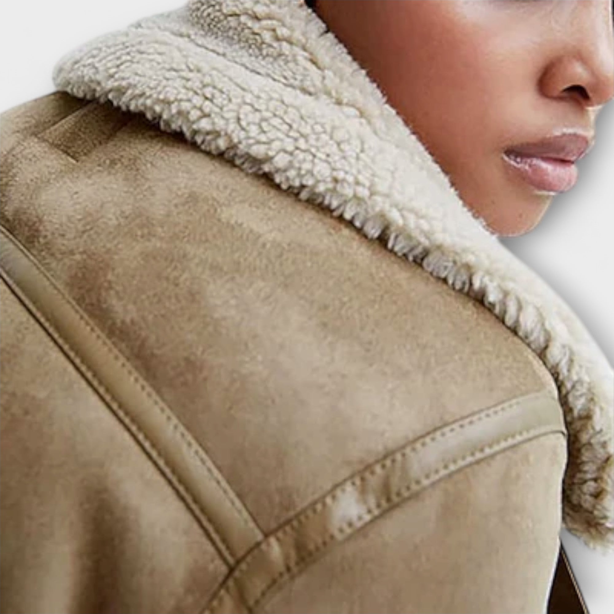 Catarina - Suede Aviator Style Jacket