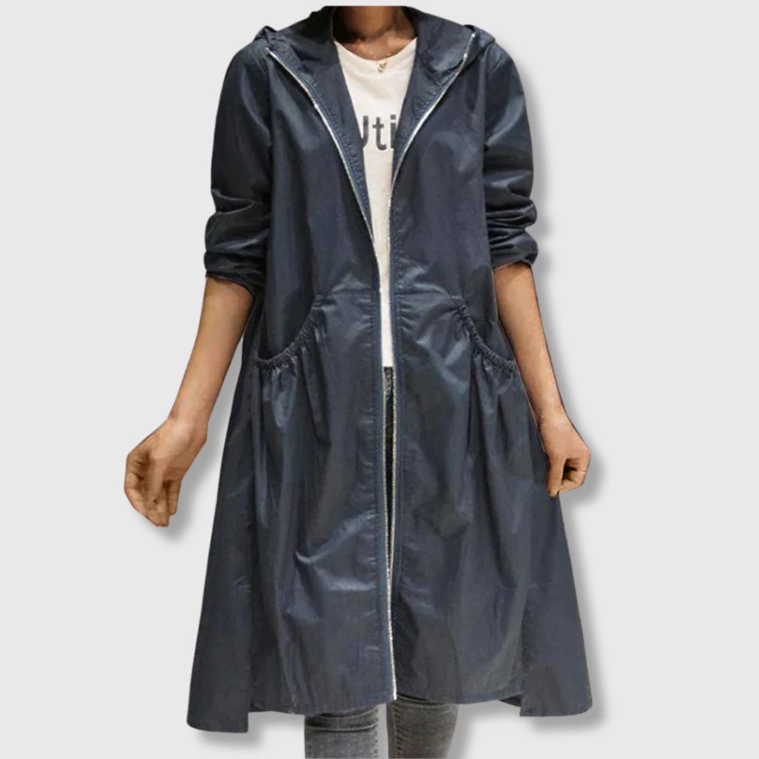Roberta - Comfortable Long Trench Coat