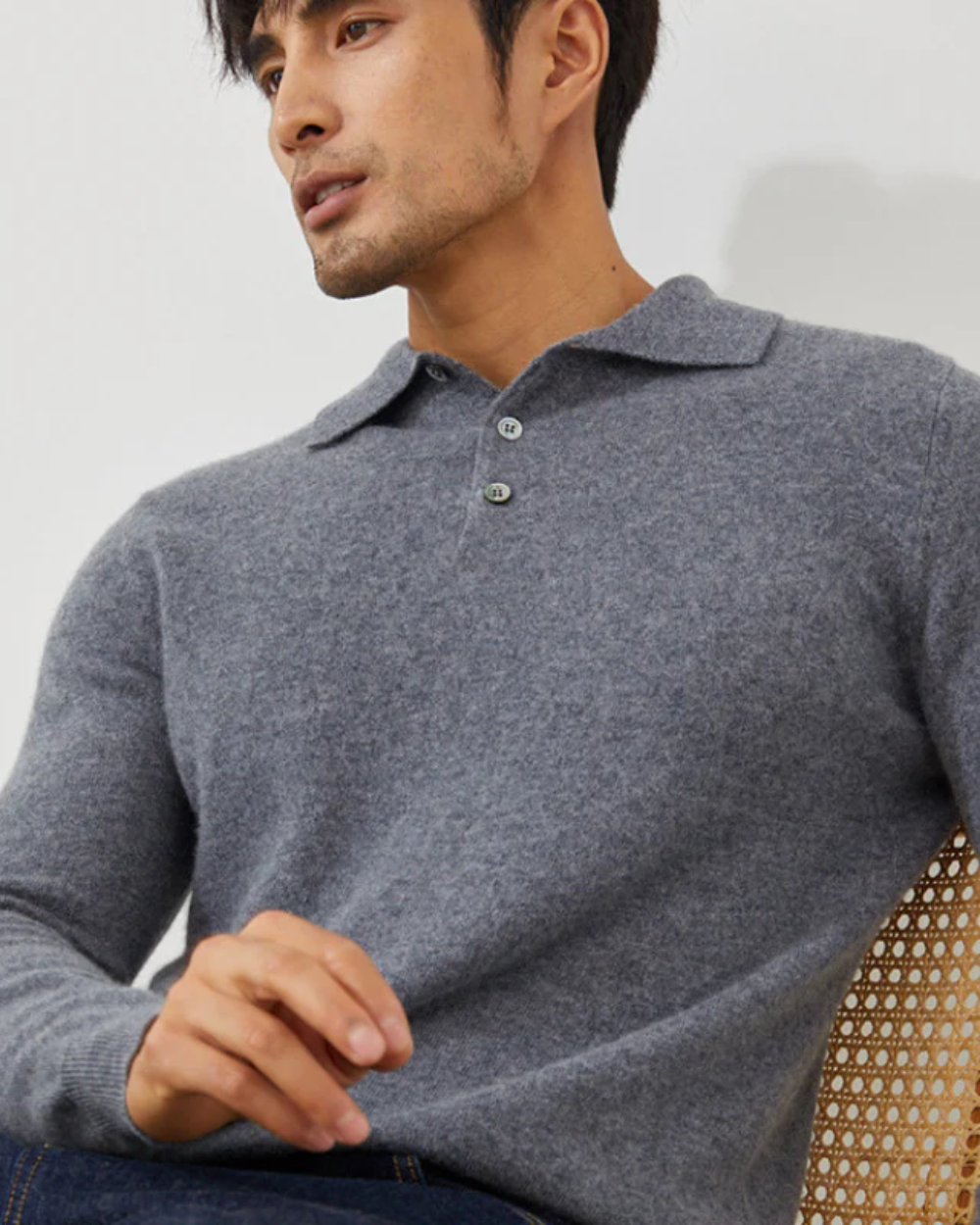 Ponza Cashmere Polo Knit Sweater