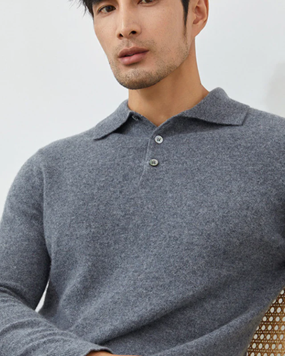 Ponza Cashmere Polo Knit Sweater