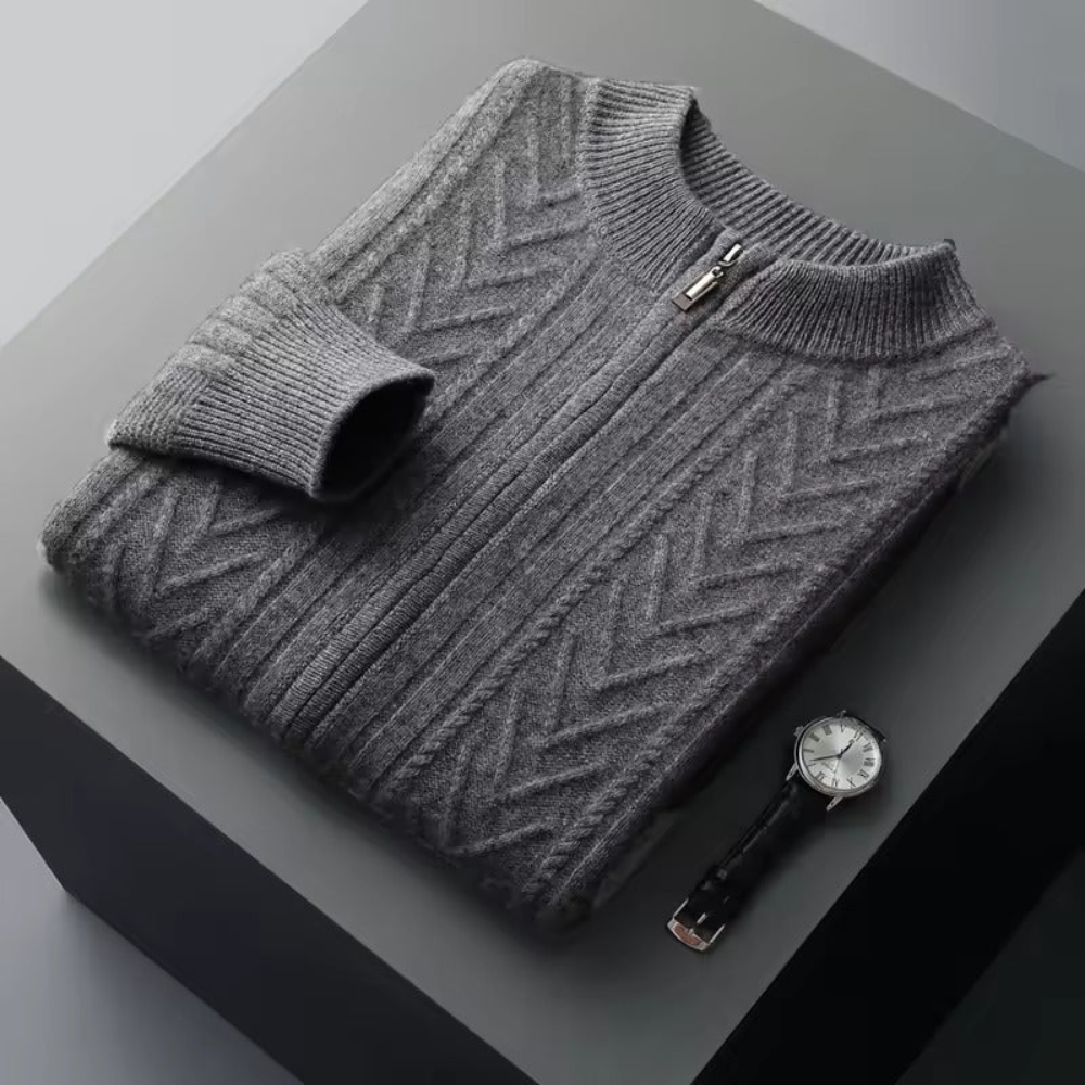 Verona Cashmere Knit Vest with Pattern