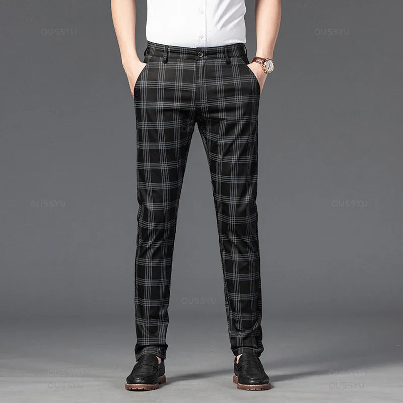 Chic Plaid Trousers