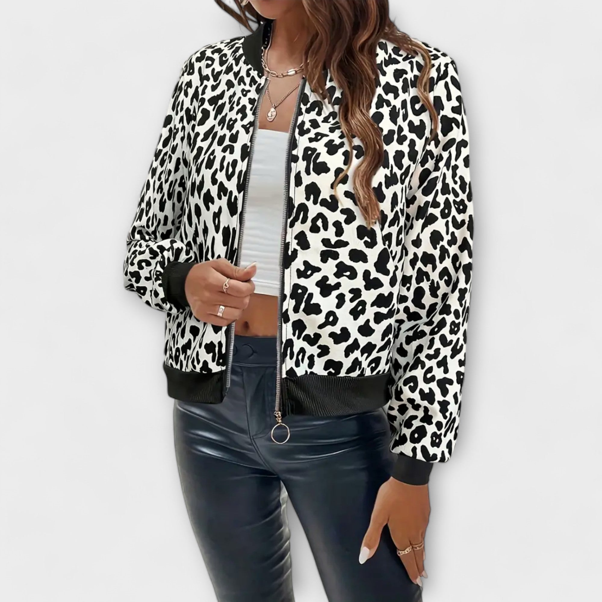 Raquel - Stylish Leopard Print Jacket