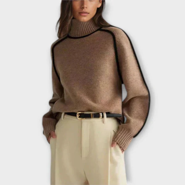 Emilia - Luxuriously Soft High Neck Sweater with Elegant Design