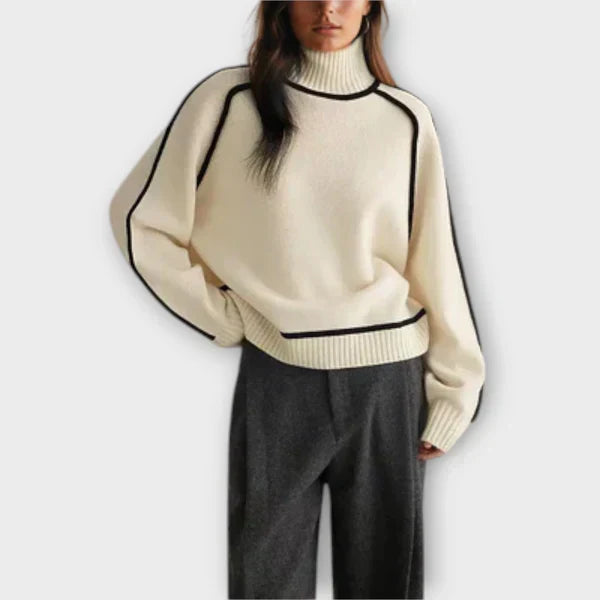 Emilia - Luxuriously Soft High Neck Sweater with Elegant Design