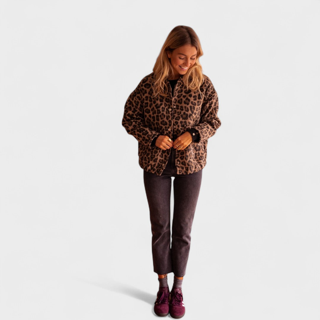 Rosa - Contemporary Leopard Print Coat