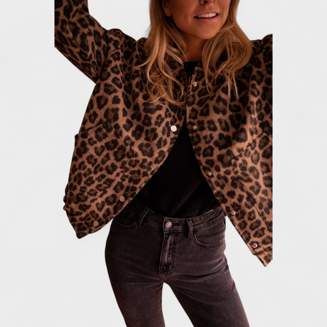 Rosa - Contemporary Leopard Print Coat