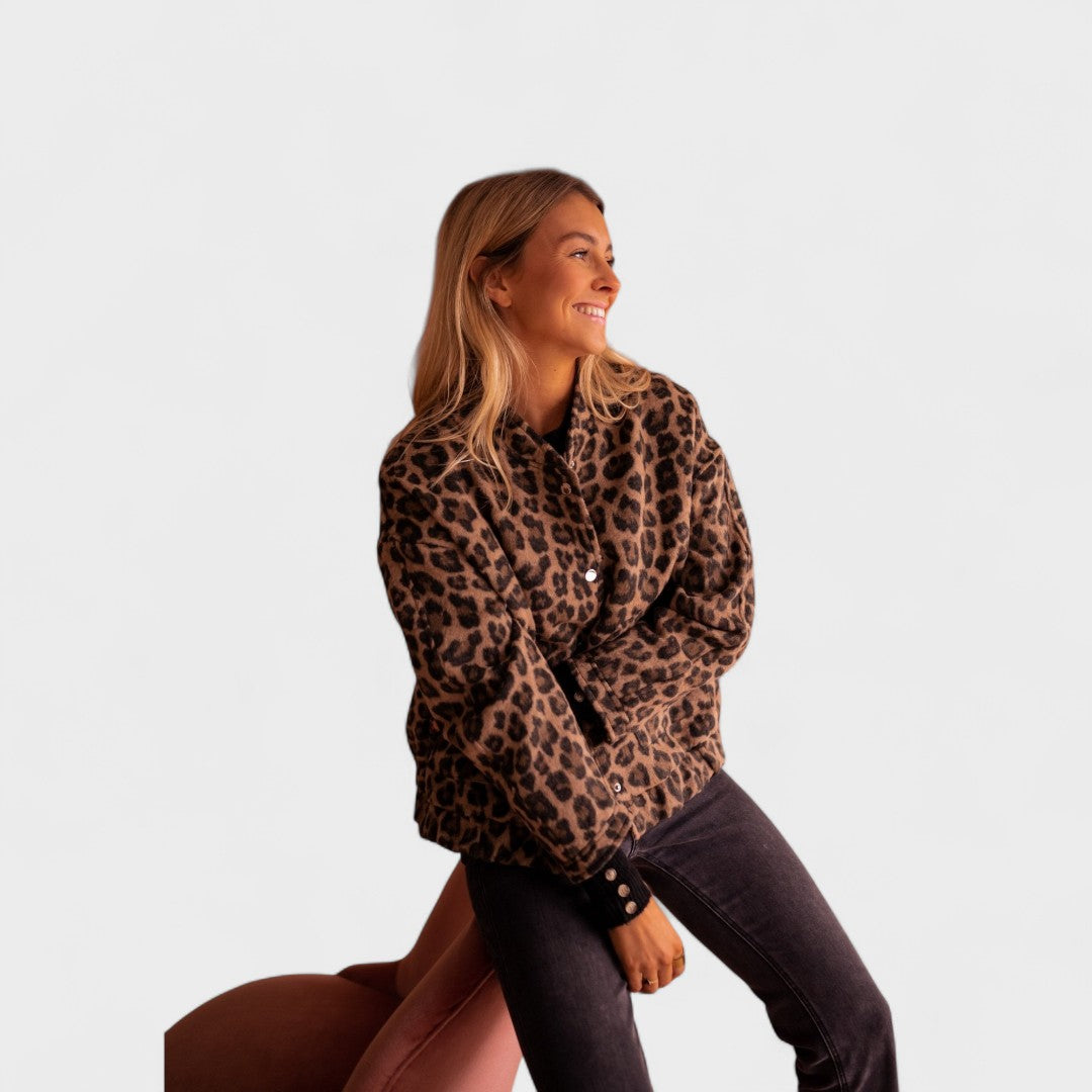 Rosa - Contemporary Leopard Print Coat