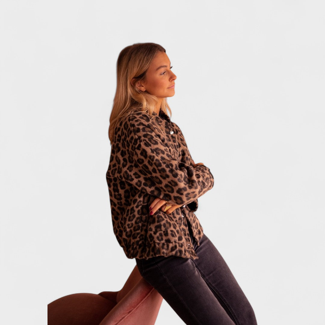 Rosa - Contemporary Leopard Print Coat