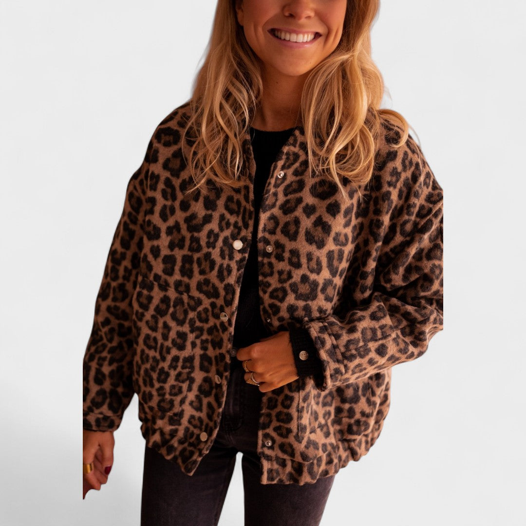 Rosa - Contemporary Leopard Print Coat