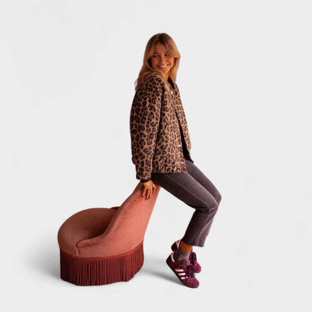Rosa - Contemporary Leopard Print Coat