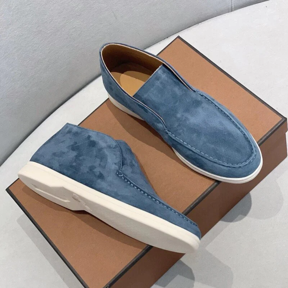 Relaxed Suede Slip-On Loafers