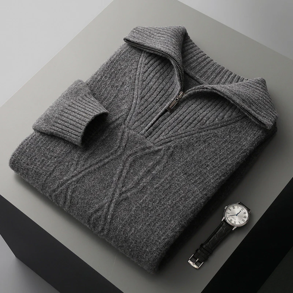 Taranto Merino Wool Zippered Sweater