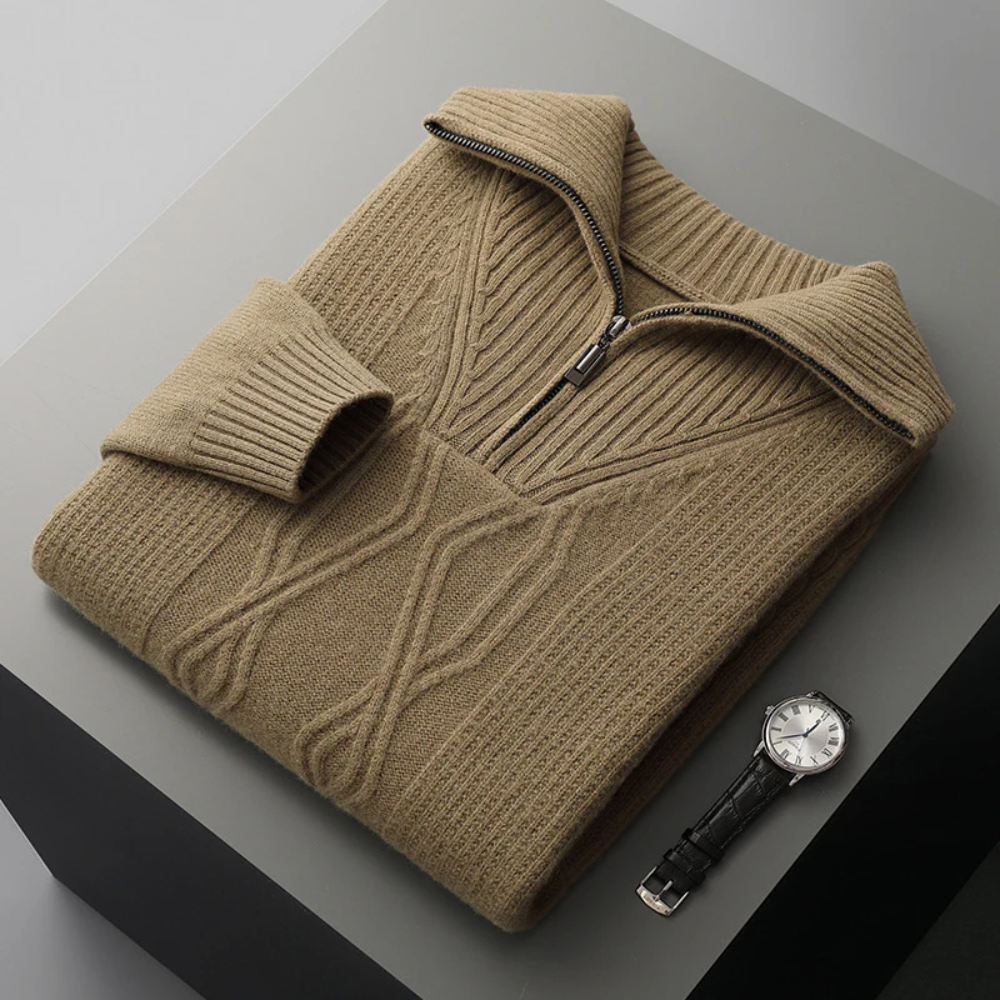 Taranto Merino Wool Zippered Sweater