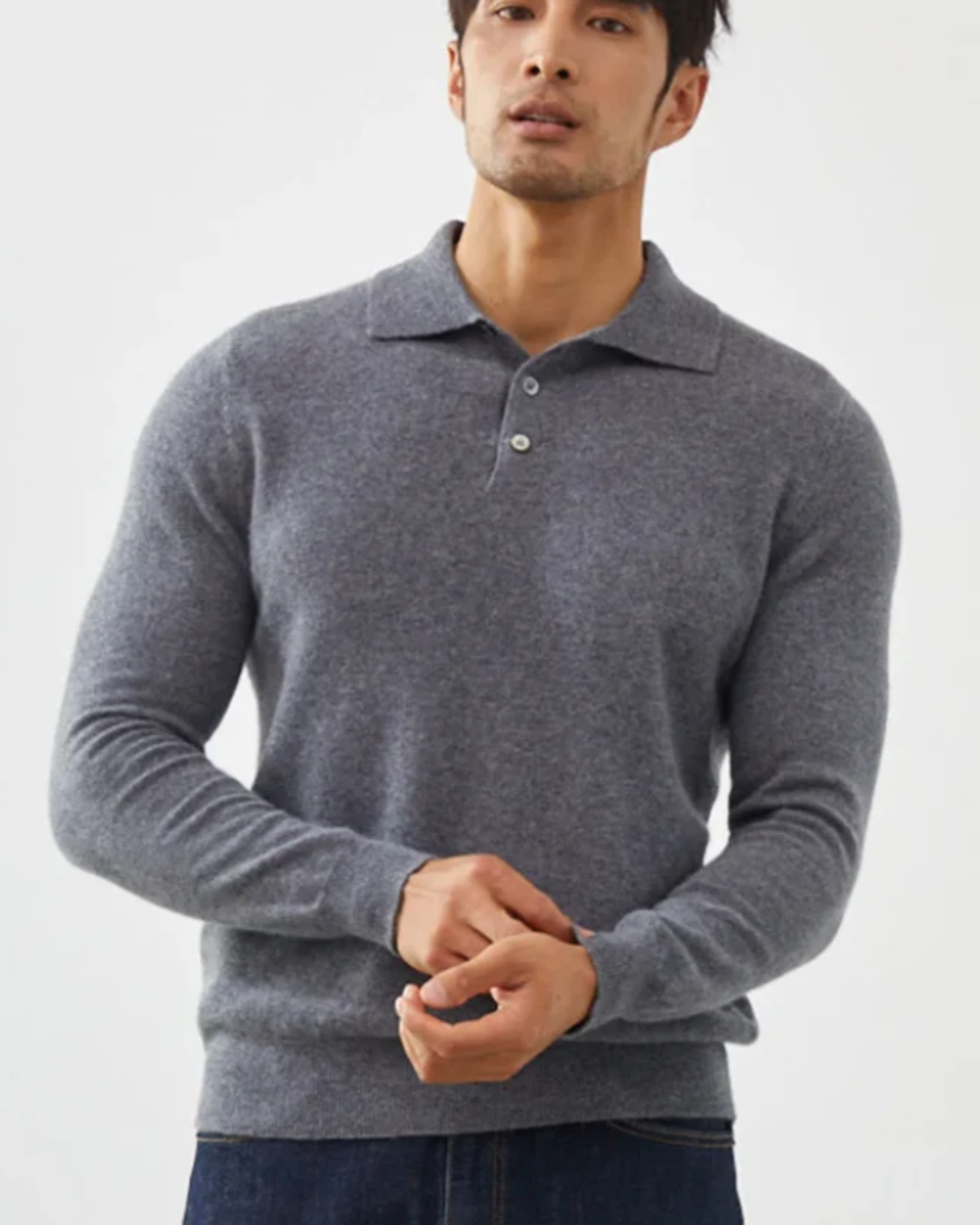 Ponza Cashmere Polo Knit Sweater