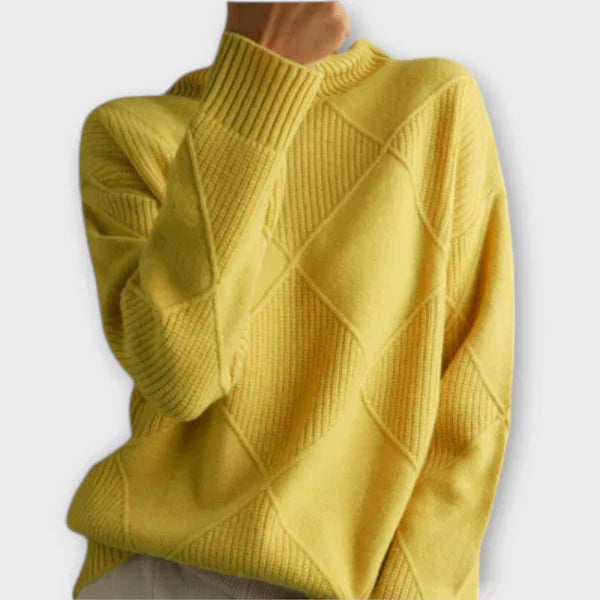 Melanie - Snug High Neck Knit Sweater