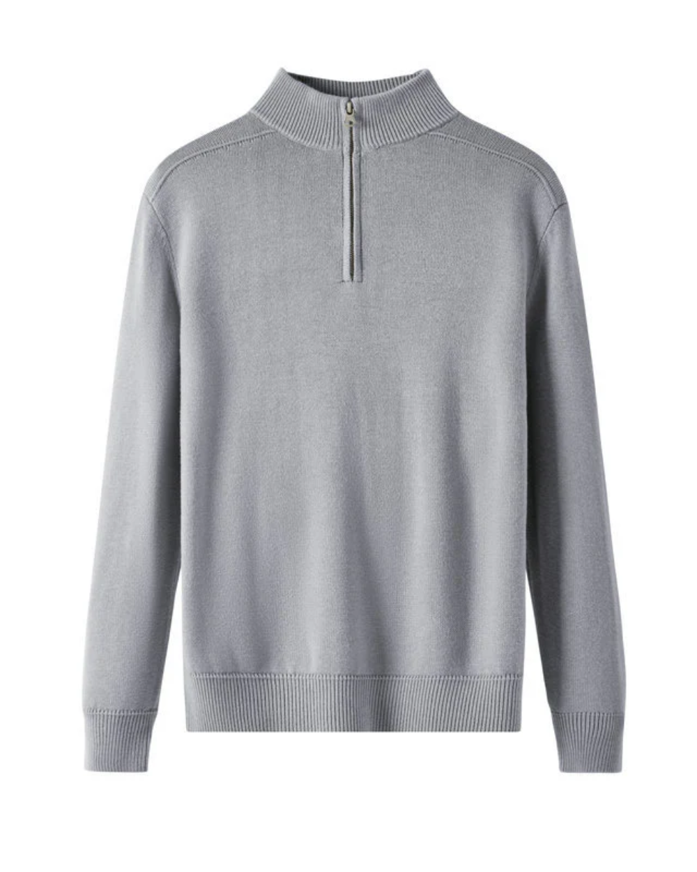 Merino Wool Zip Sweater in Capri