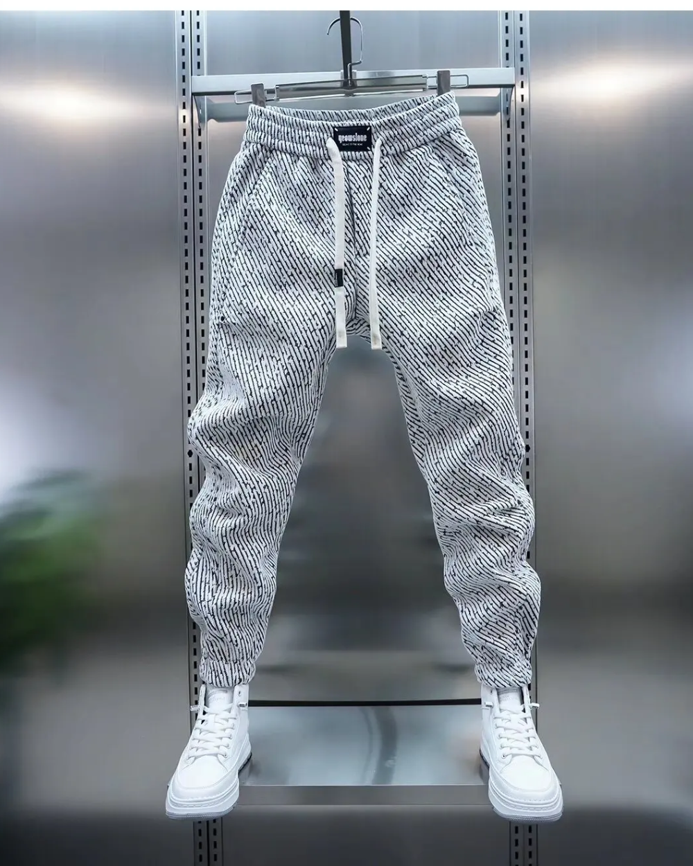 Patterned Casual Trousers