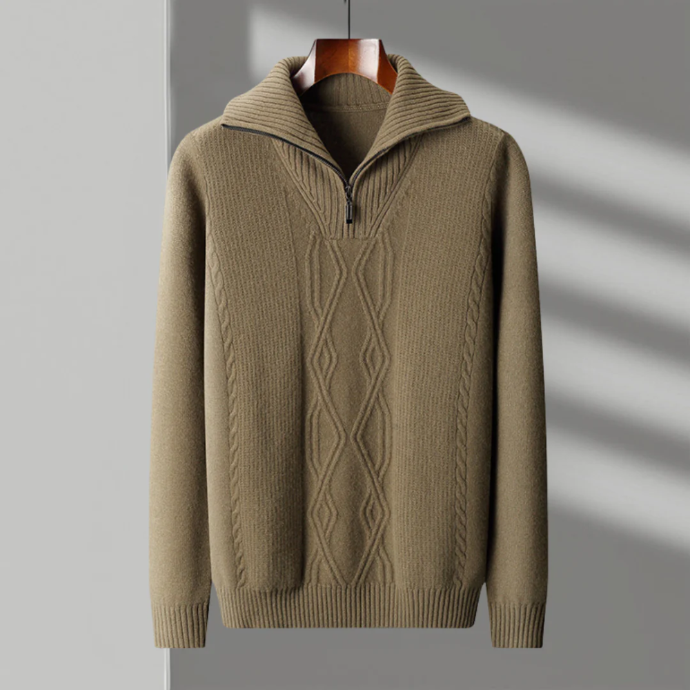 Taranto Merino Wool Zippered Sweater