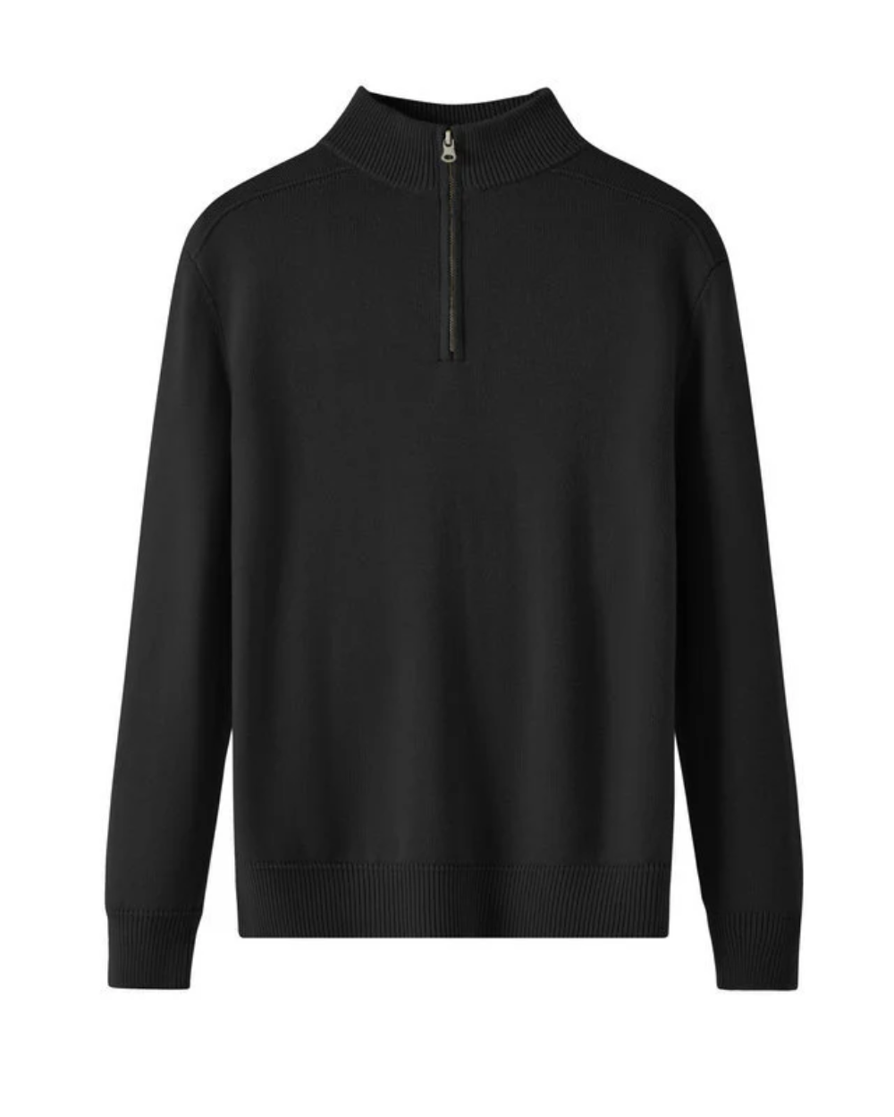 Merino Wool Zip Sweater in Capri