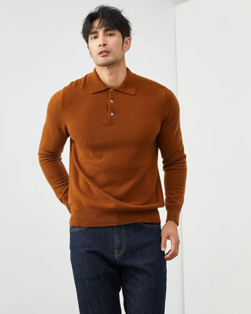 Ponza Cashmere Polo Knit Sweater