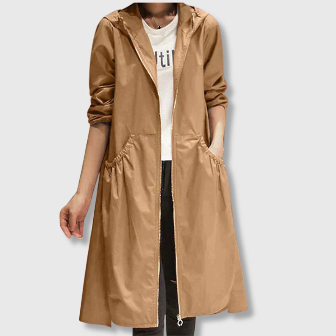Roberta - Comfortable Long Trench Coat