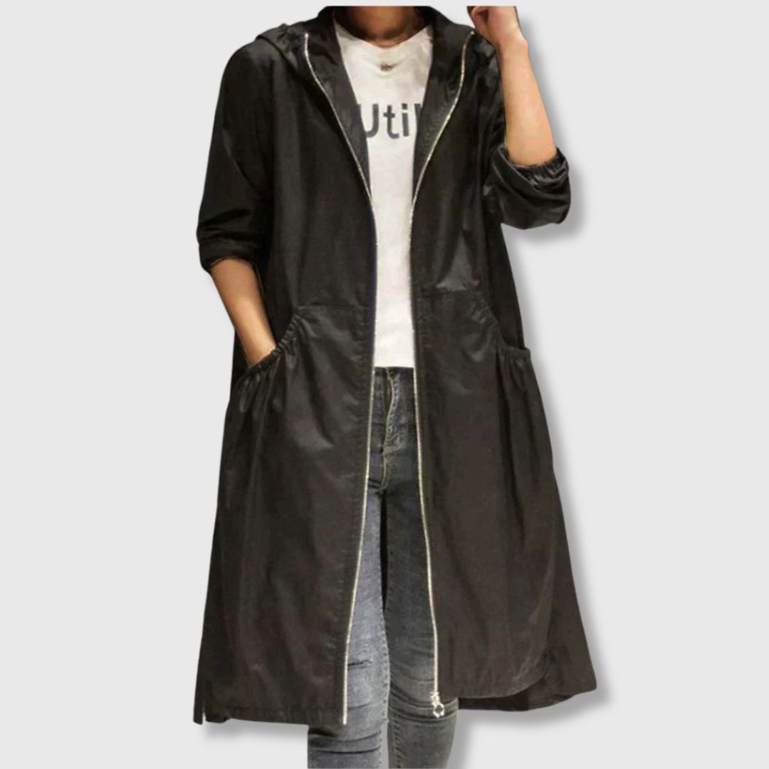 Roberta - Comfortable Long Trench Coat