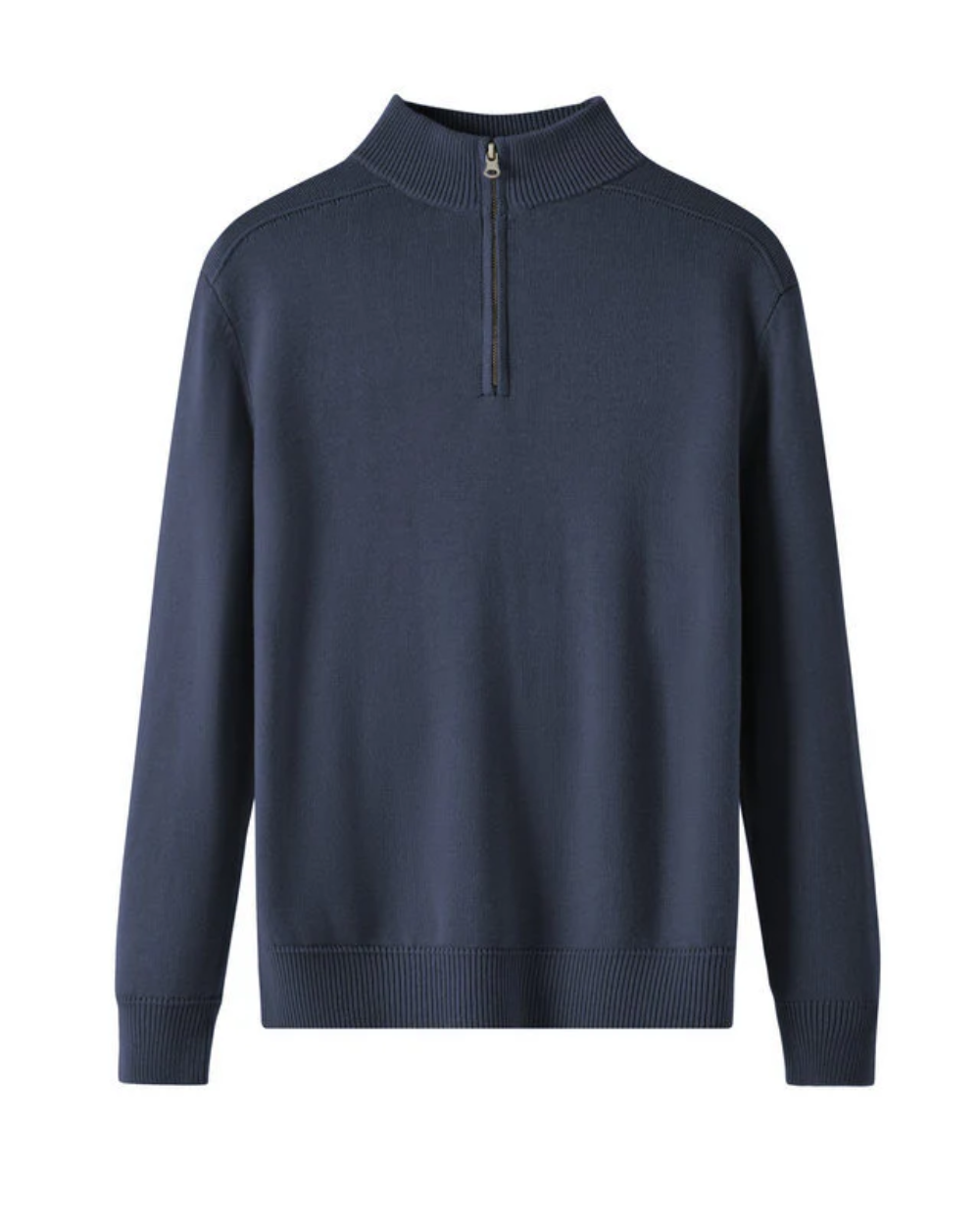 Merino Wool Zip Sweater in Capri