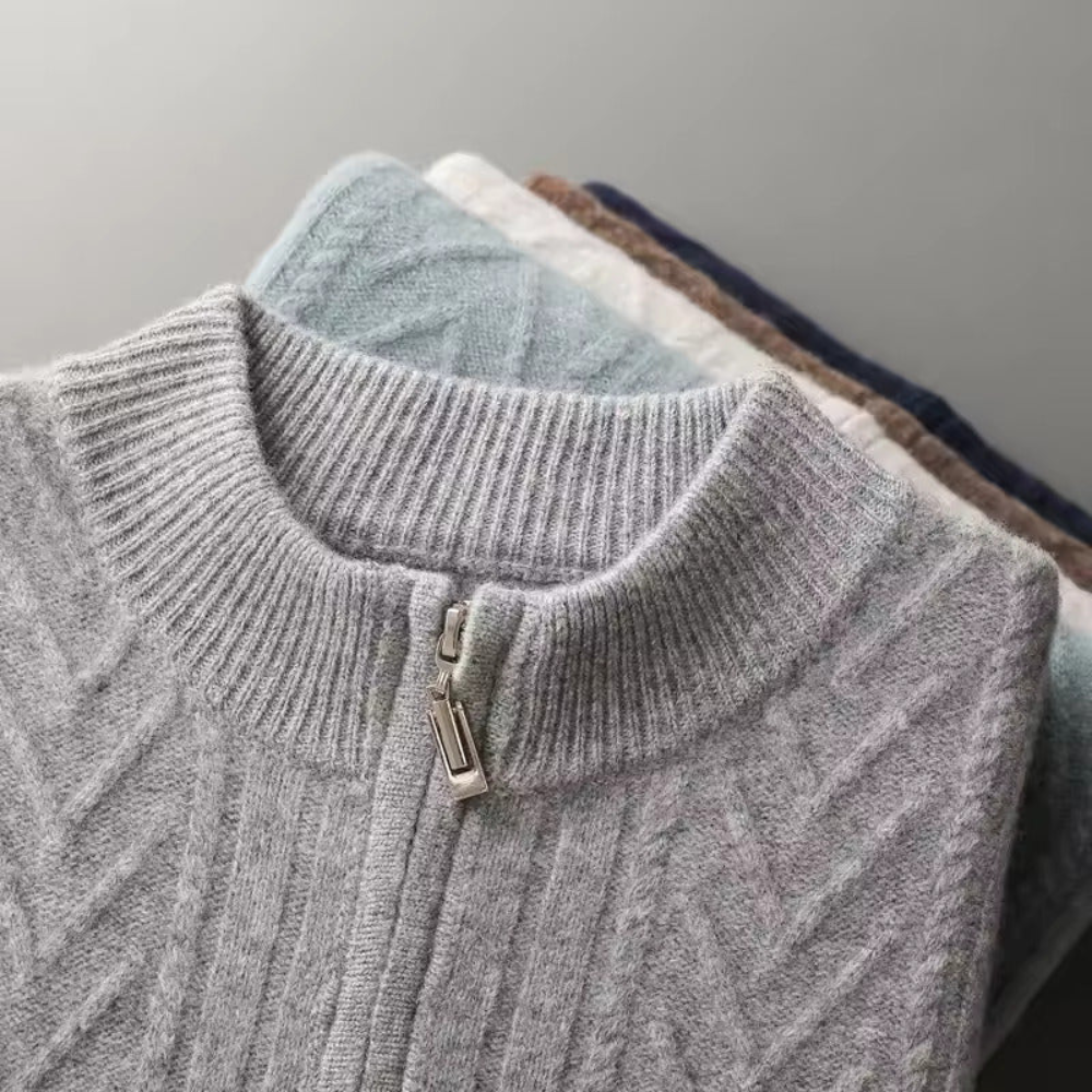 Verona Cashmere Knit Vest with Pattern