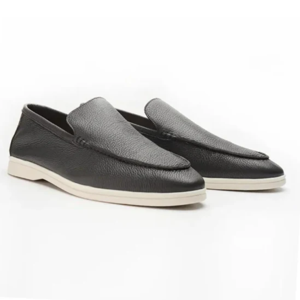 Cowhide Leather Slip-On Shoes
