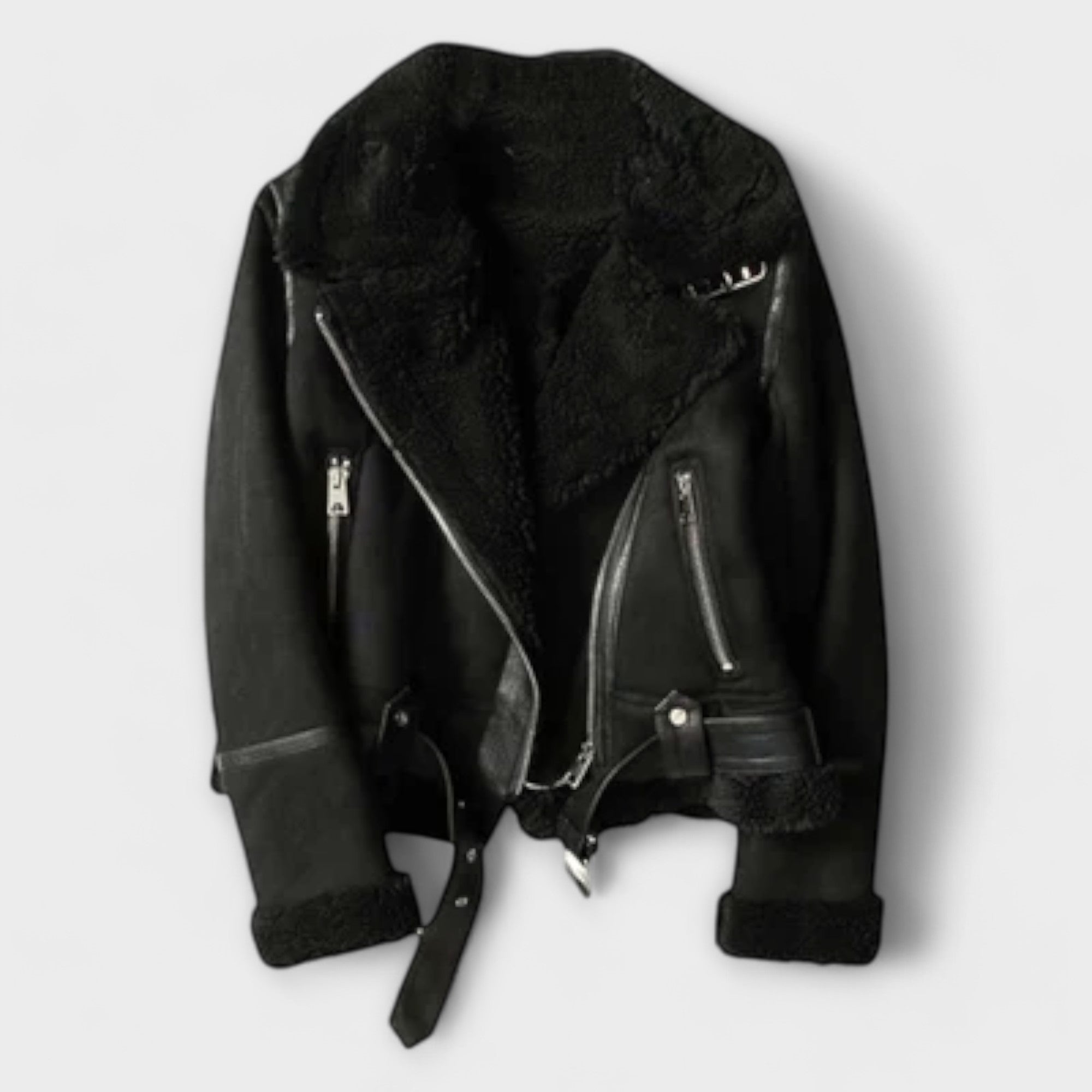 Catarina - Suede Aviator Style Jacket