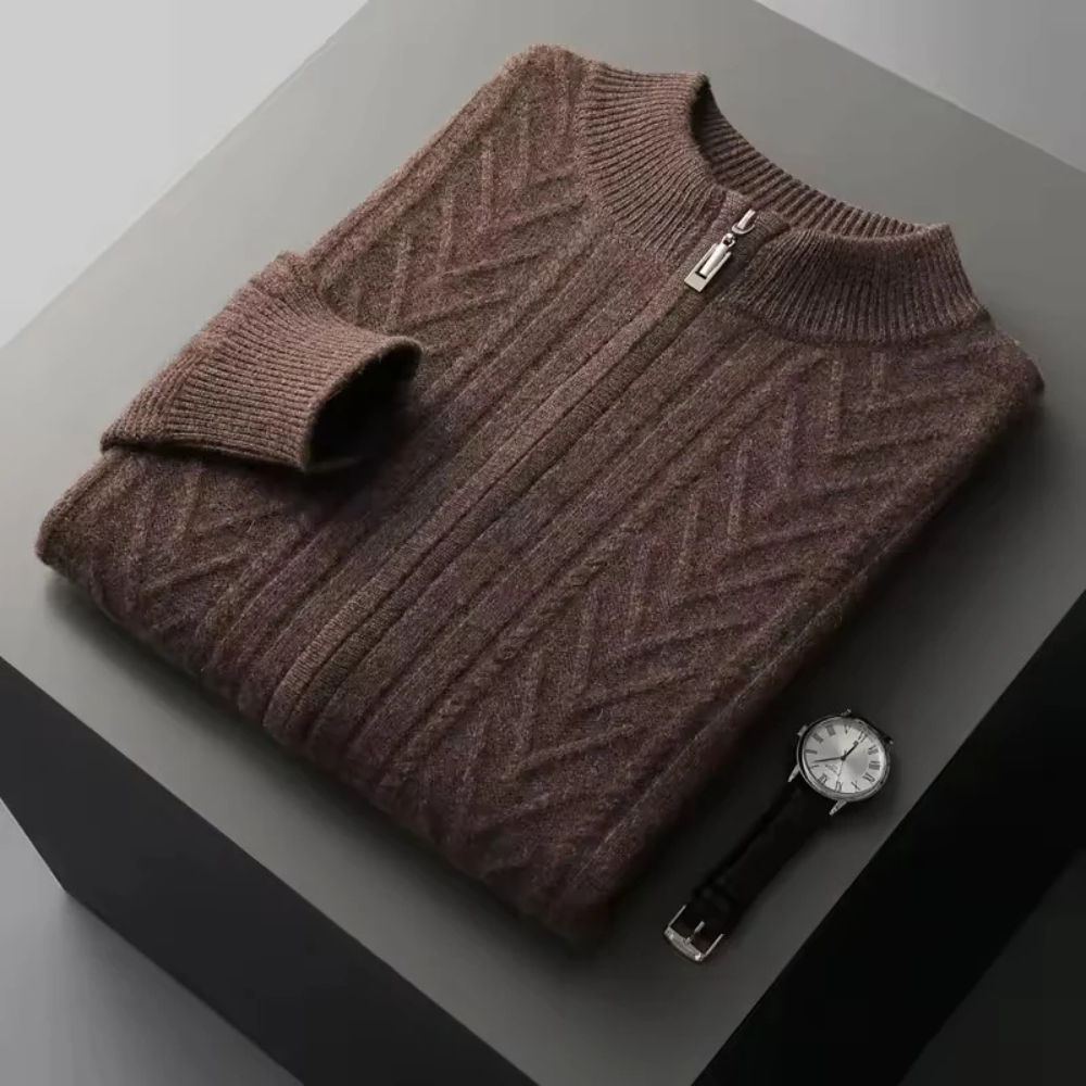 Verona Cashmere Knit Vest with Pattern