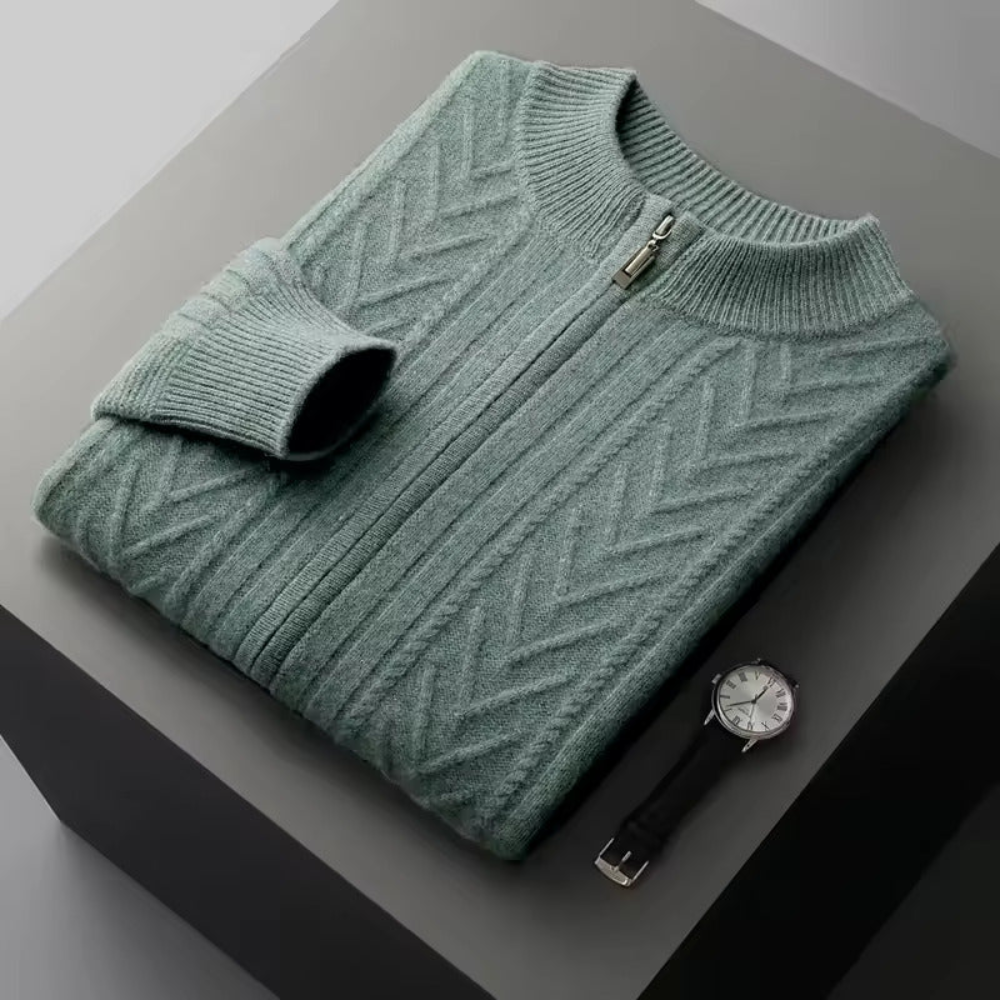 Verona Cashmere Knit Vest with Pattern