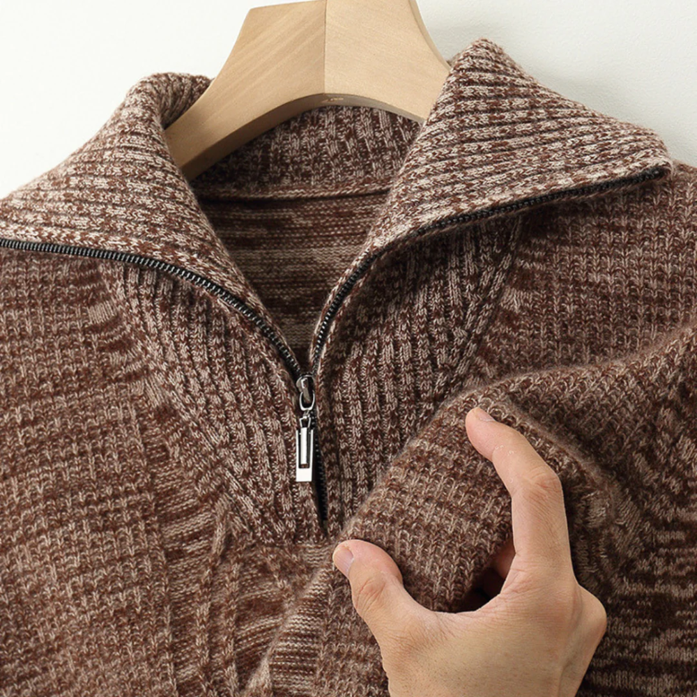 Taranto Merino Wool Zippered Sweater
