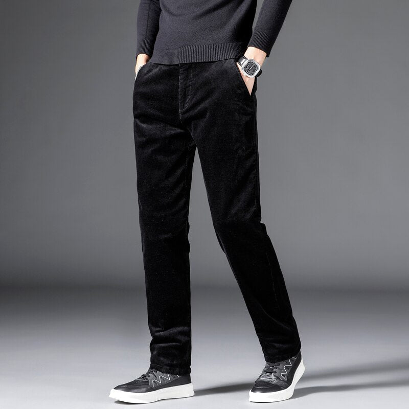 | Mid-High Waist Corduroy Pants