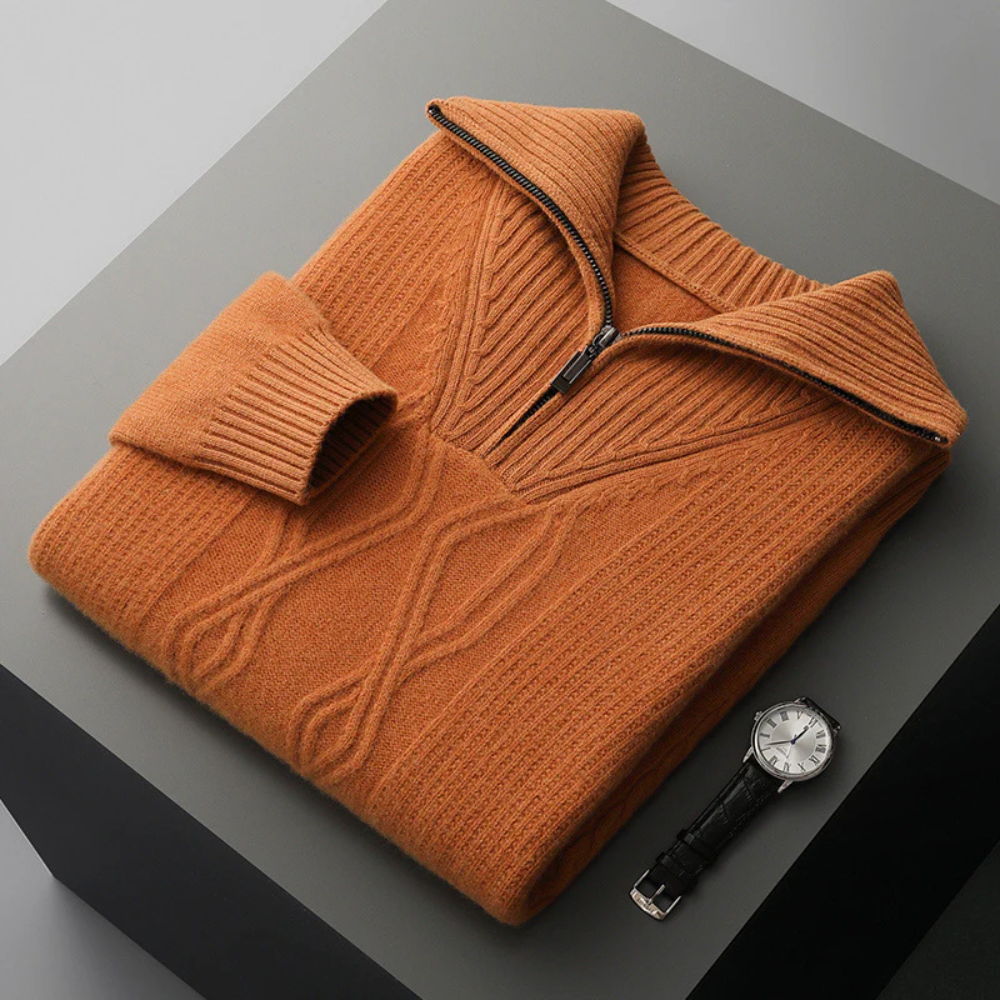 Taranto Merino Wool Zippered Sweater
