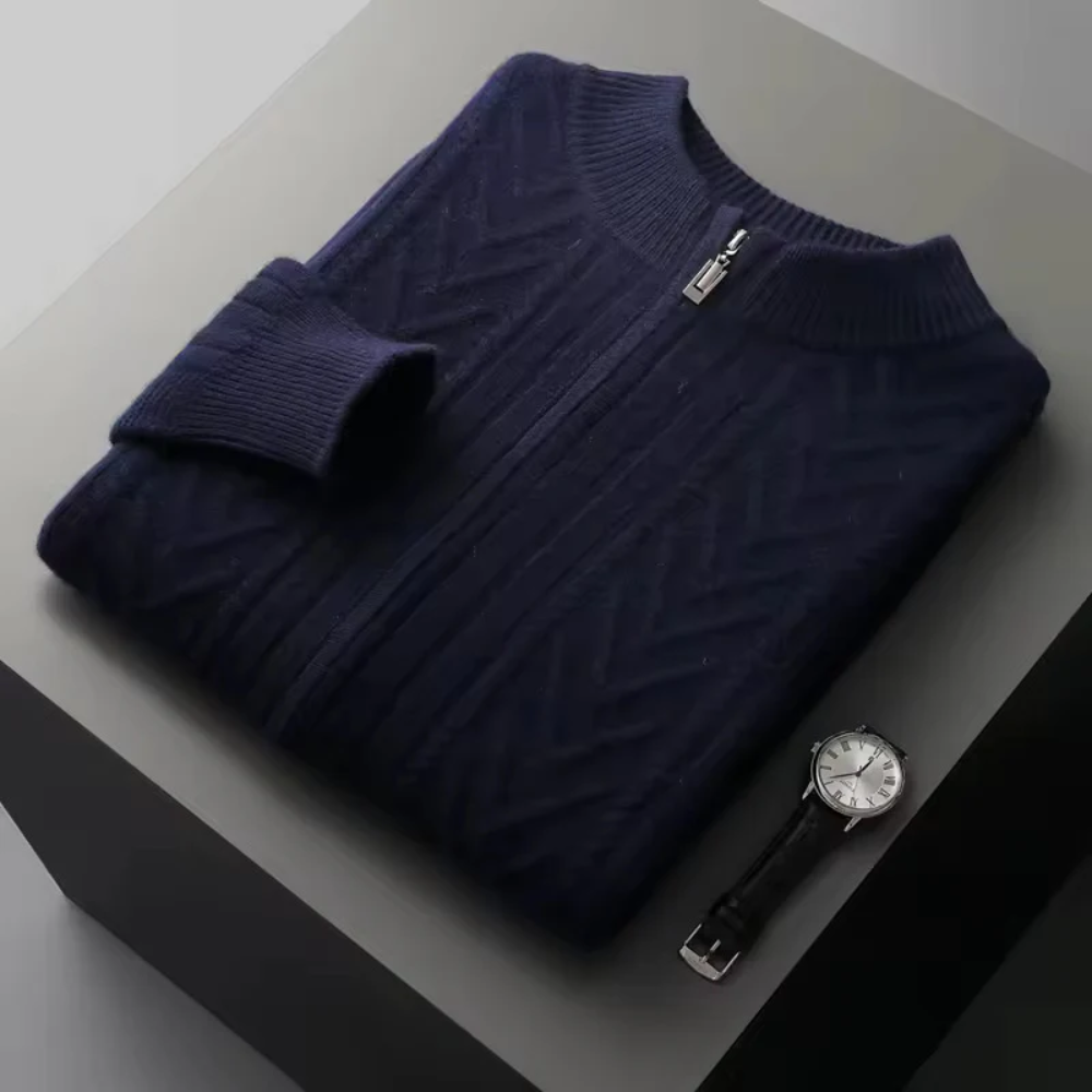 Verona Cashmere Knit Vest with Pattern