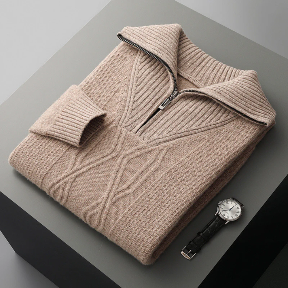 Taranto Merino Wool Zippered Sweater